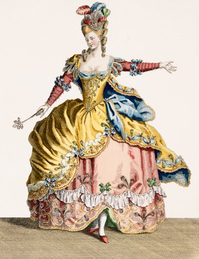 Kostüm für die Königin der Sylphen im Ballett der Elemente, graviert von Rene Gaillard (ca. 1719-90) ca. 1780 von Jean Baptiste Martin